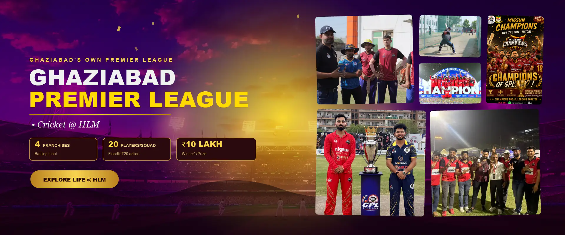 Ghaziabad Premier League — Cricket @ HLM