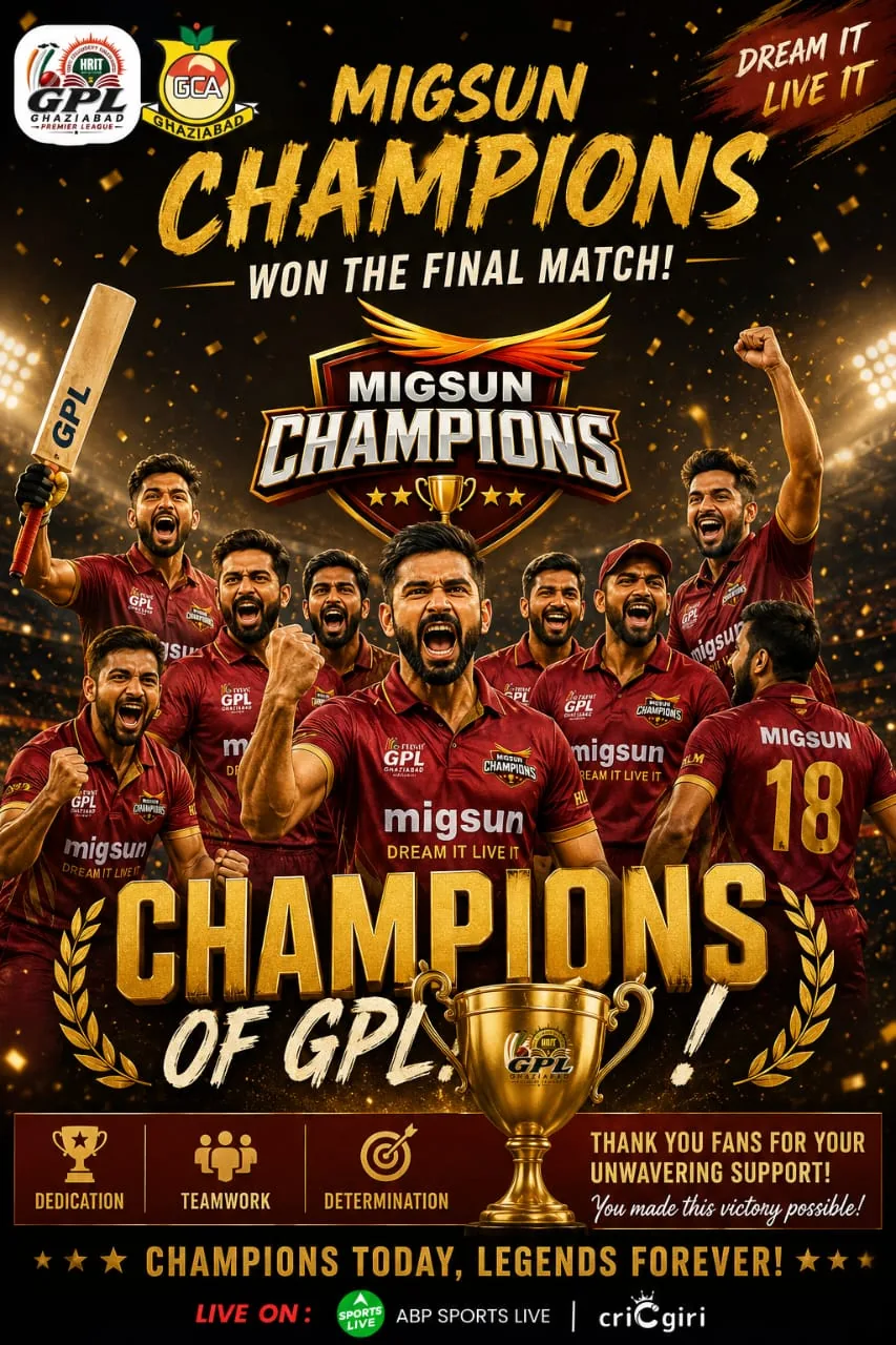Migsun Champions — Champions of GPL 2026 team poster