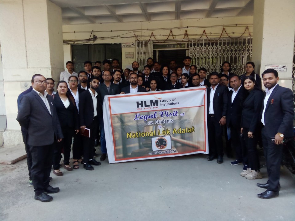Students of HLM Law College visited National Lok Adalat at District Court, Ghaziabad.