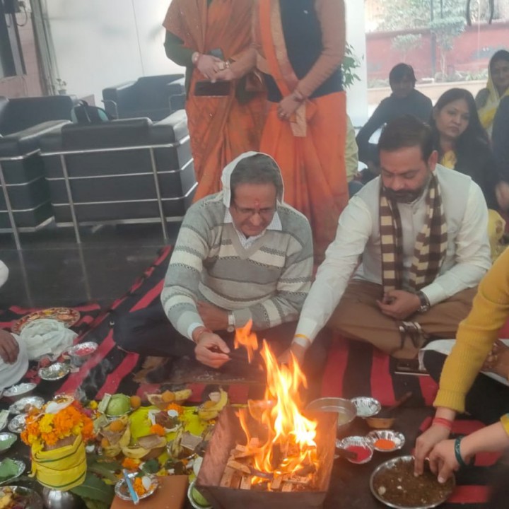 Celebrating the Essence of Basant Panchami with Saraswati Pooja at HLM Group of Institutions!